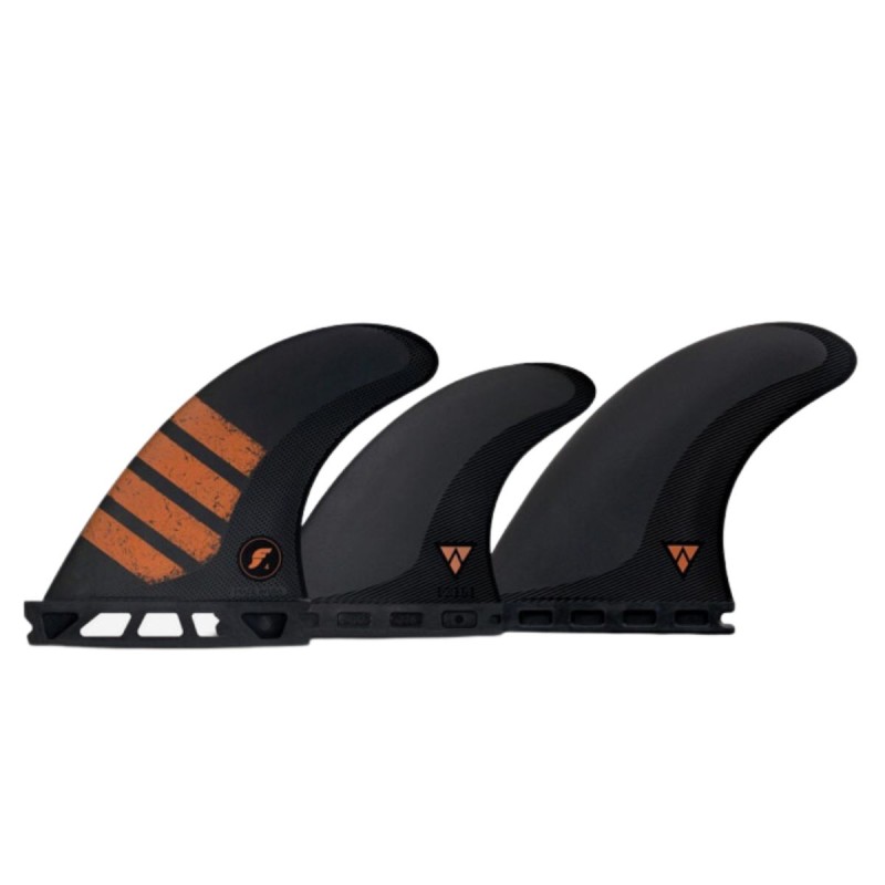 Ailerons Future 5-fins - F4 ALPHA series Carbon red 5-fins Set