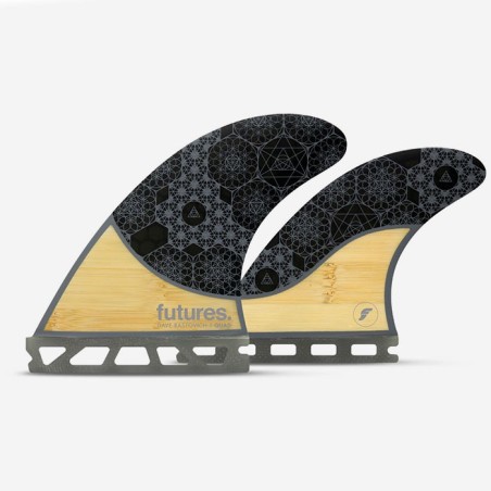 Ailerons Futures Quad - Rasta  bamboo et carbon