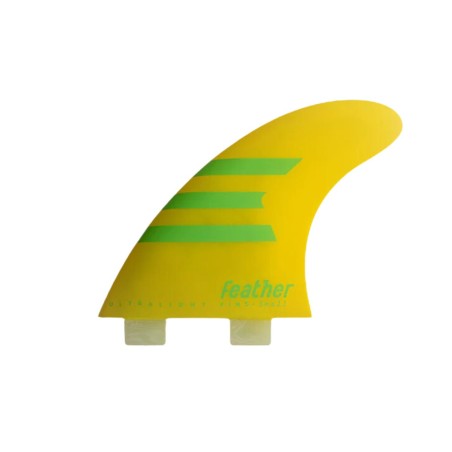 Ailerons Feather Fins Ultralight Epoxy Dual Tab Tri - Jaune